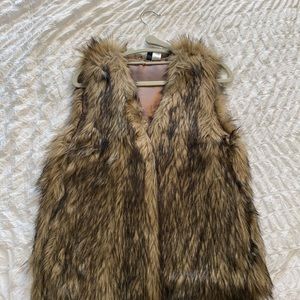 Faux fur vest